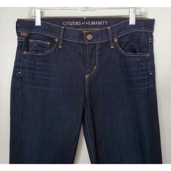 Citizens of Humanity Ava Jeans Dark-Wash Low-Rise Classic Straight Leg Sz 29 - Picture 4 of 15